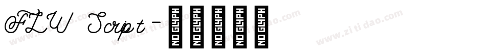 FLW Script字体转换